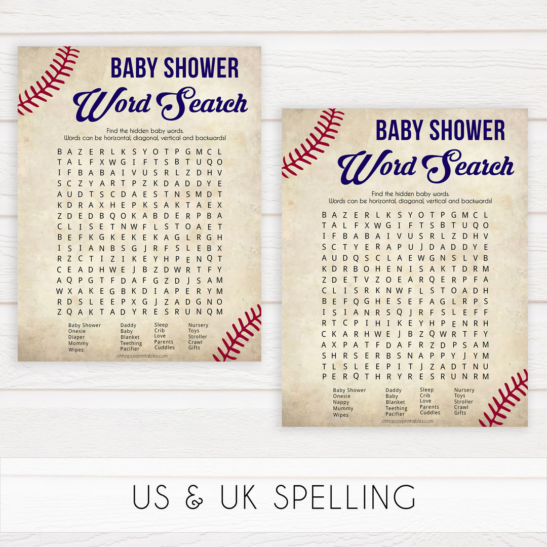 baseball baby games, baby word search, baby shower games, printable baby games, fun baby games, top 10 baby games, printable baseball baby games