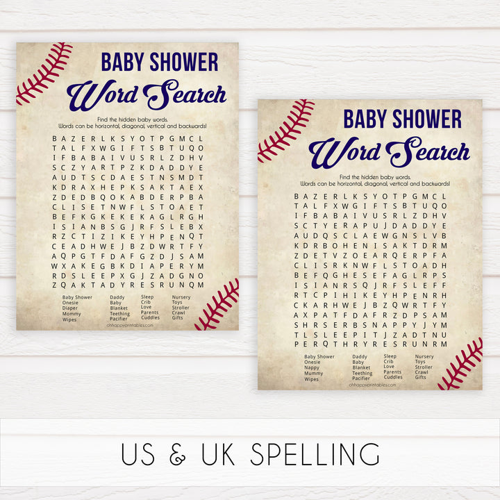 baseball baby games, baby word search, baby shower games, printable baby games, fun baby games, top 10 baby games, printable baseball baby games