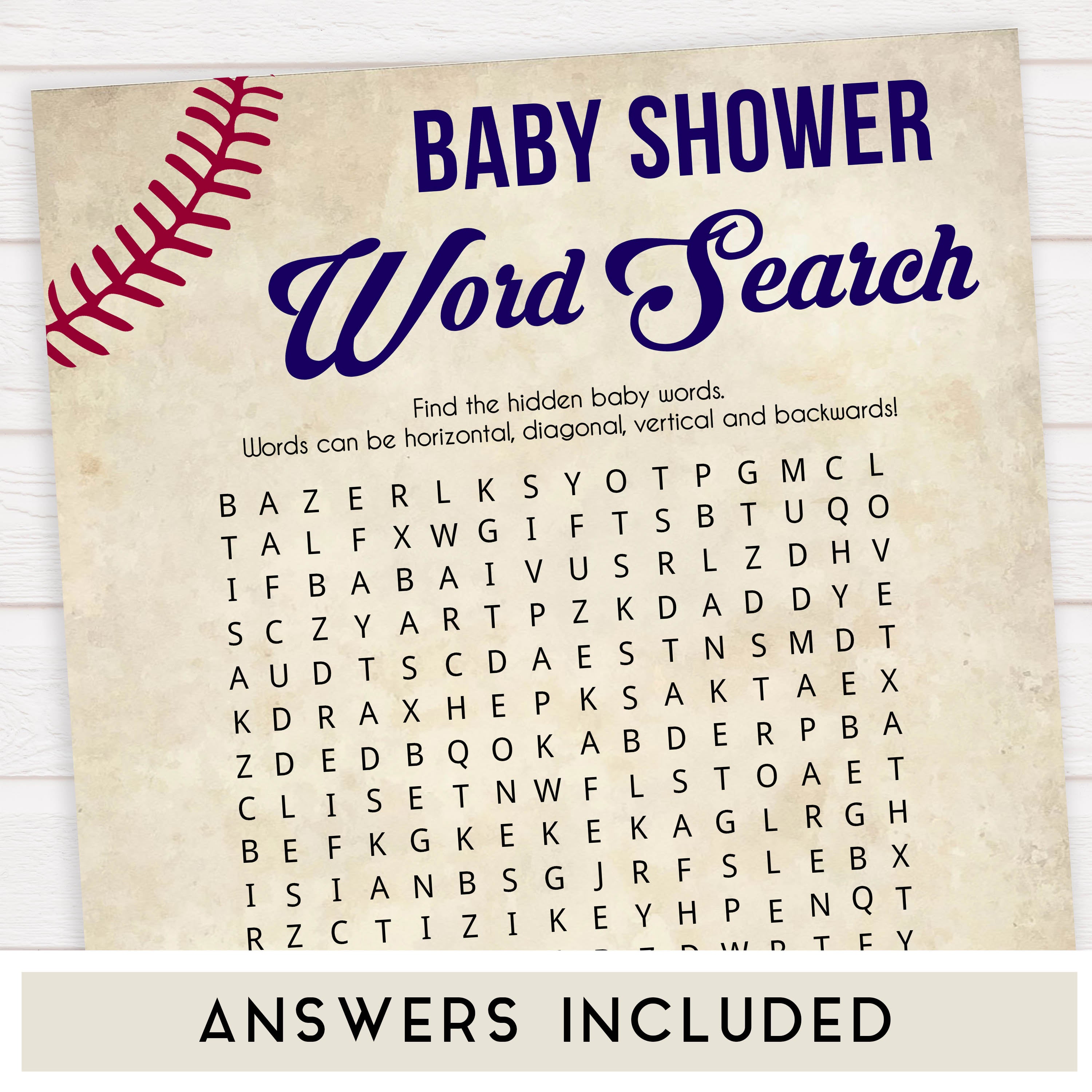 baseball baby games, baby word search, baby shower games, printable baby games, fun baby games, top 10 baby games, printable baseball baby games