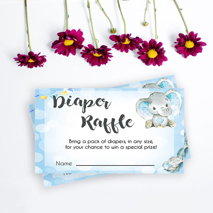 Blue elephant baby games, diaper raffle, elephant baby games, printable baby games, top baby games, best baby shower games, baby shower ideas, fun baby games, elephant baby shower
