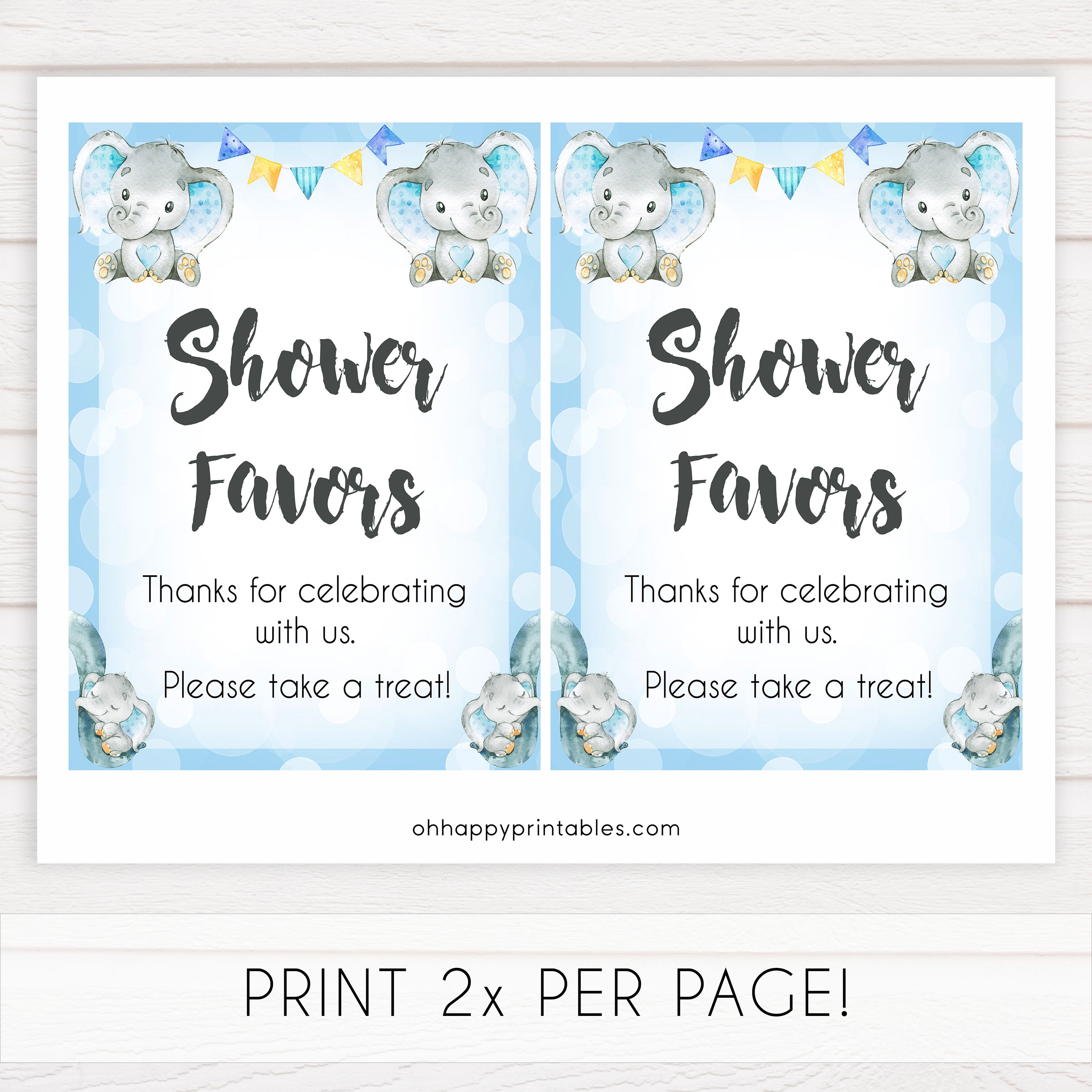 shower favors baby table signs, favors baby signs, Blue elephant baby decor, printable baby table signs, printable baby decor, blue table signs, fun baby signs, fun baby table signs