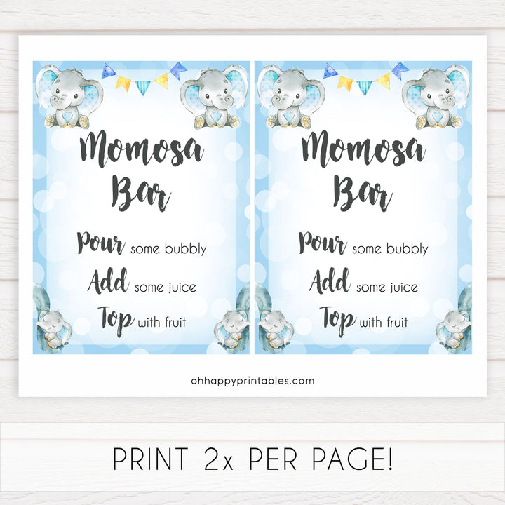 8 baby shower signs, 8 baby shower table signs, Blue elephant baby decor, printable baby table signs, printable baby decor, blue table signs, fun baby signs, fun baby table signs