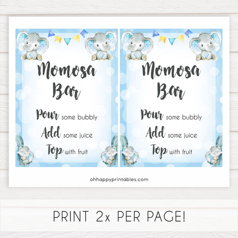 8 baby shower signs, 8 baby shower table signs, Blue elephant baby decor, printable baby table signs, printable baby decor, blue table signs, fun baby signs, fun baby table signs