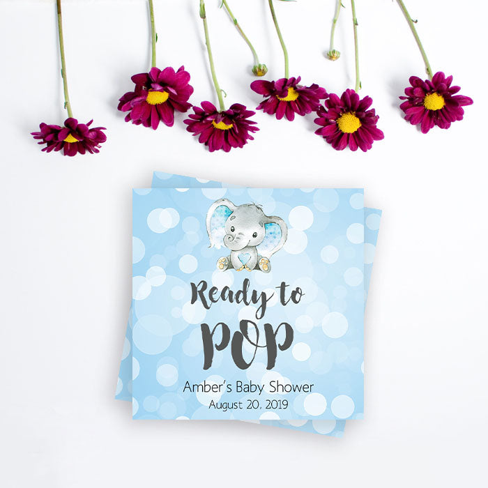 ready to pop baby tags, ready to pop tags, Printable baby shower games, fun baby games, baby shower games, fun baby shower ideas, top baby shower ideas, blue elephant baby shower, blue baby shower ideas