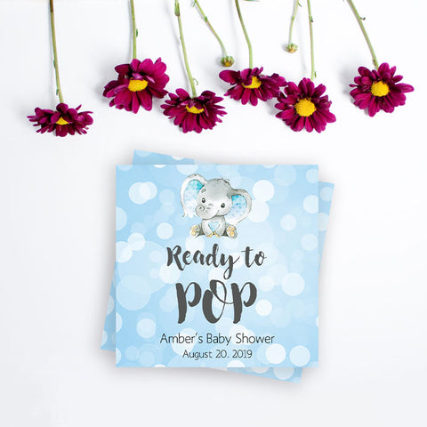 ready to pop baby tags, ready to pop tags, Printable baby shower games, fun baby games, baby shower games, fun baby shower ideas, top baby shower ideas, blue elephant baby shower, blue baby shower ideas