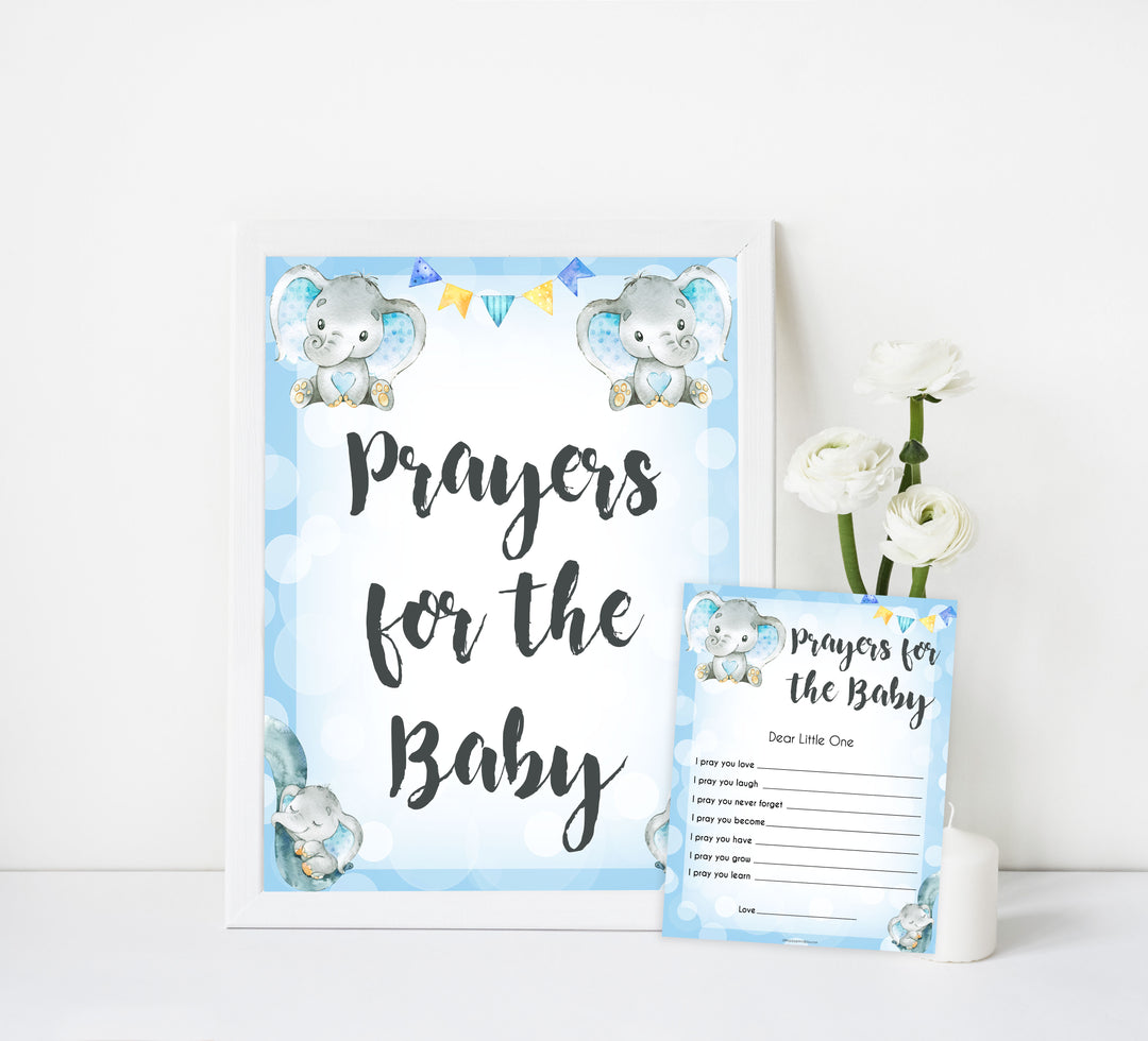 Blue elephant baby games, prayers for the baby, elephant baby games, printable baby games, top baby games, best baby shower games, baby shower ideas, fun baby games, elephant baby shower