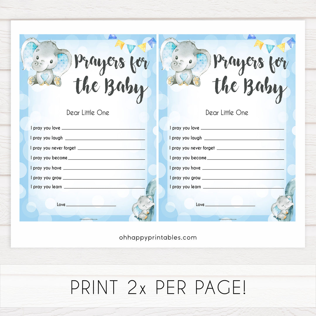 Blue elephant baby games, prayers for the baby, elephant baby games, printable baby games, top baby games, best baby shower games, baby shower ideas, fun baby games, elephant baby shower