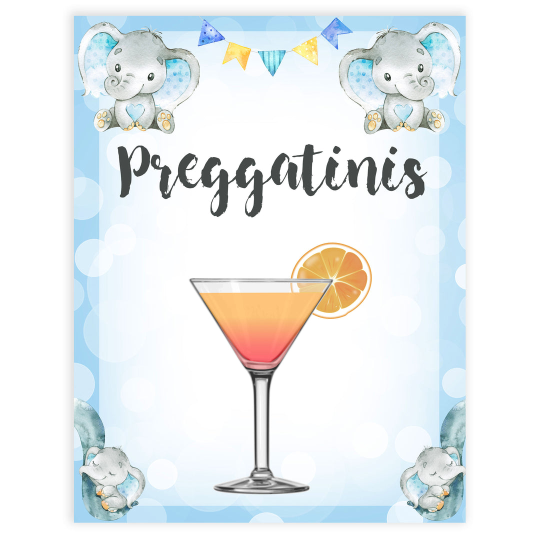 preggatinis baby table signs, Blue elephant baby decor, printable baby table signs, printable baby decor, blue table signs, fun baby signs, fun baby table signs