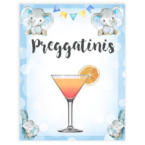 preggatinis baby table signs, Blue elephant baby decor, printable baby table signs, printable baby decor, blue table signs, fun baby signs, fun baby table signs
