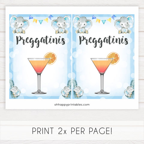 preggatinis baby table signs, Blue elephant baby decor, printable baby table signs, printable baby decor, blue table signs, fun baby signs, fun baby table signs