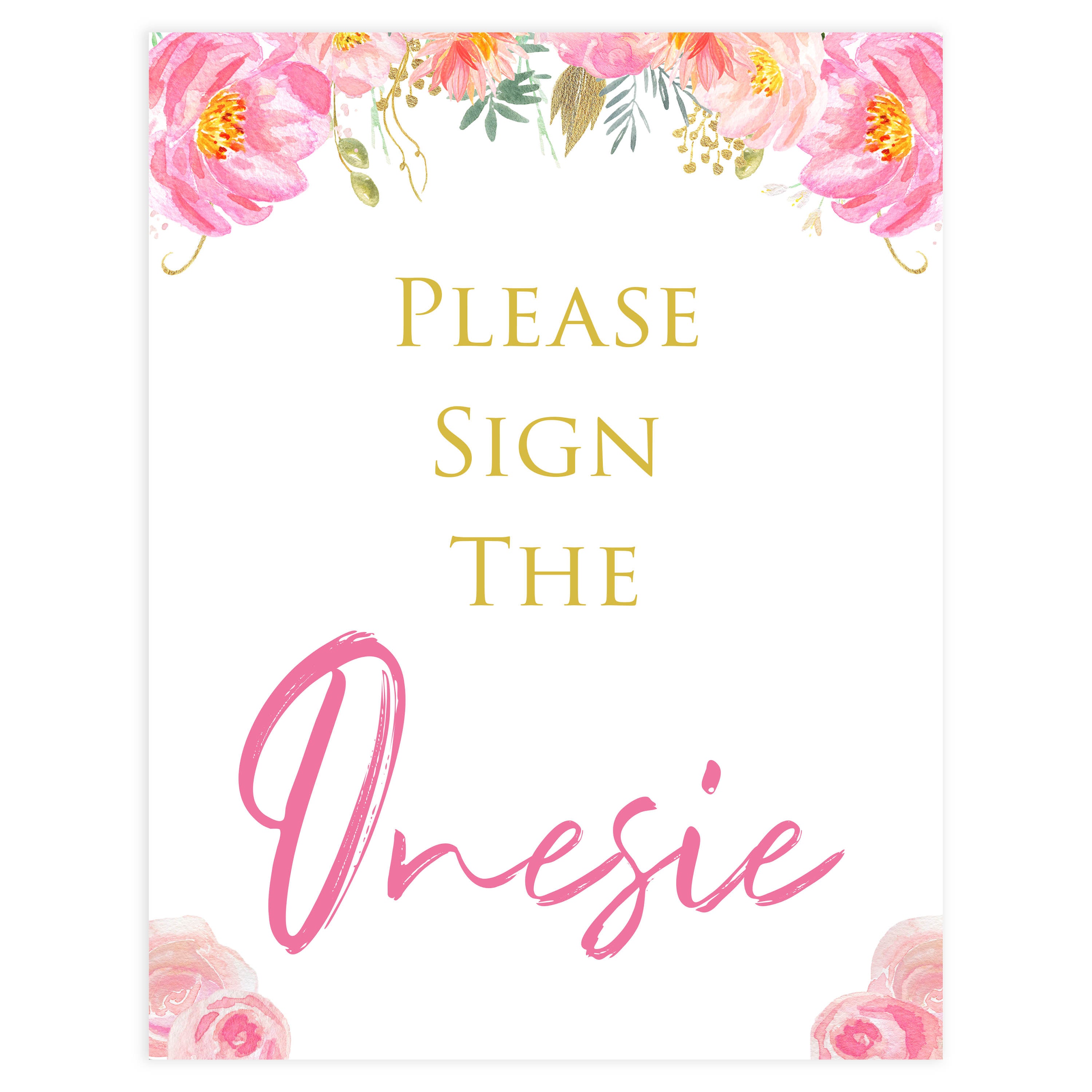 Please sign the onesie, sign the onesie, Printable baby shower games, blush floral fun baby games, baby shower games, fun baby shower ideas, top baby shower ideas, blush baby shower, blue baby shower ideas