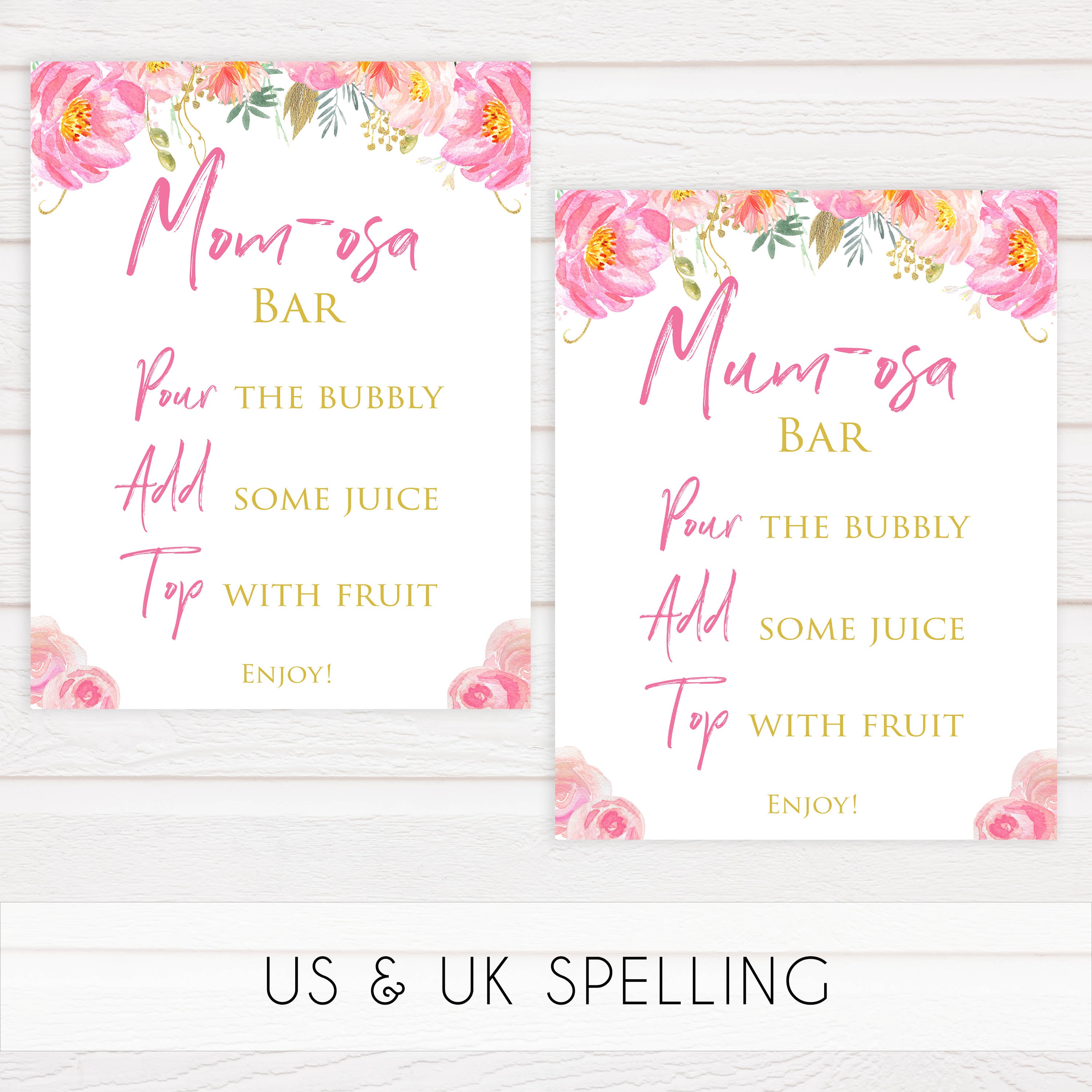 momosa baby table signs, momosa baby decor, Blush floral baby decor, printable baby table signs, printable baby decor, gold table signs, fun baby signs, floral fun baby table signs