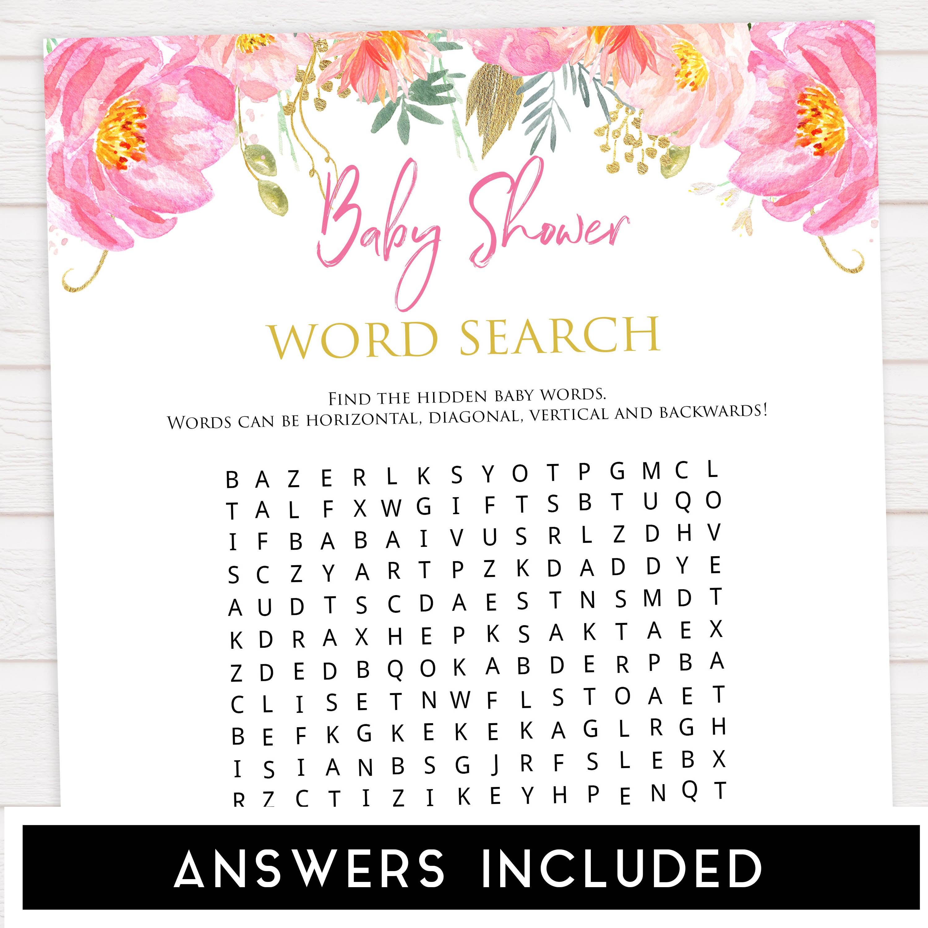baby shower word search game, baby word search game, Printable baby shower games, blush floral fun baby games, baby shower games, fun baby shower ideas, top baby shower ideas, blush baby shower, blue baby shower ideas