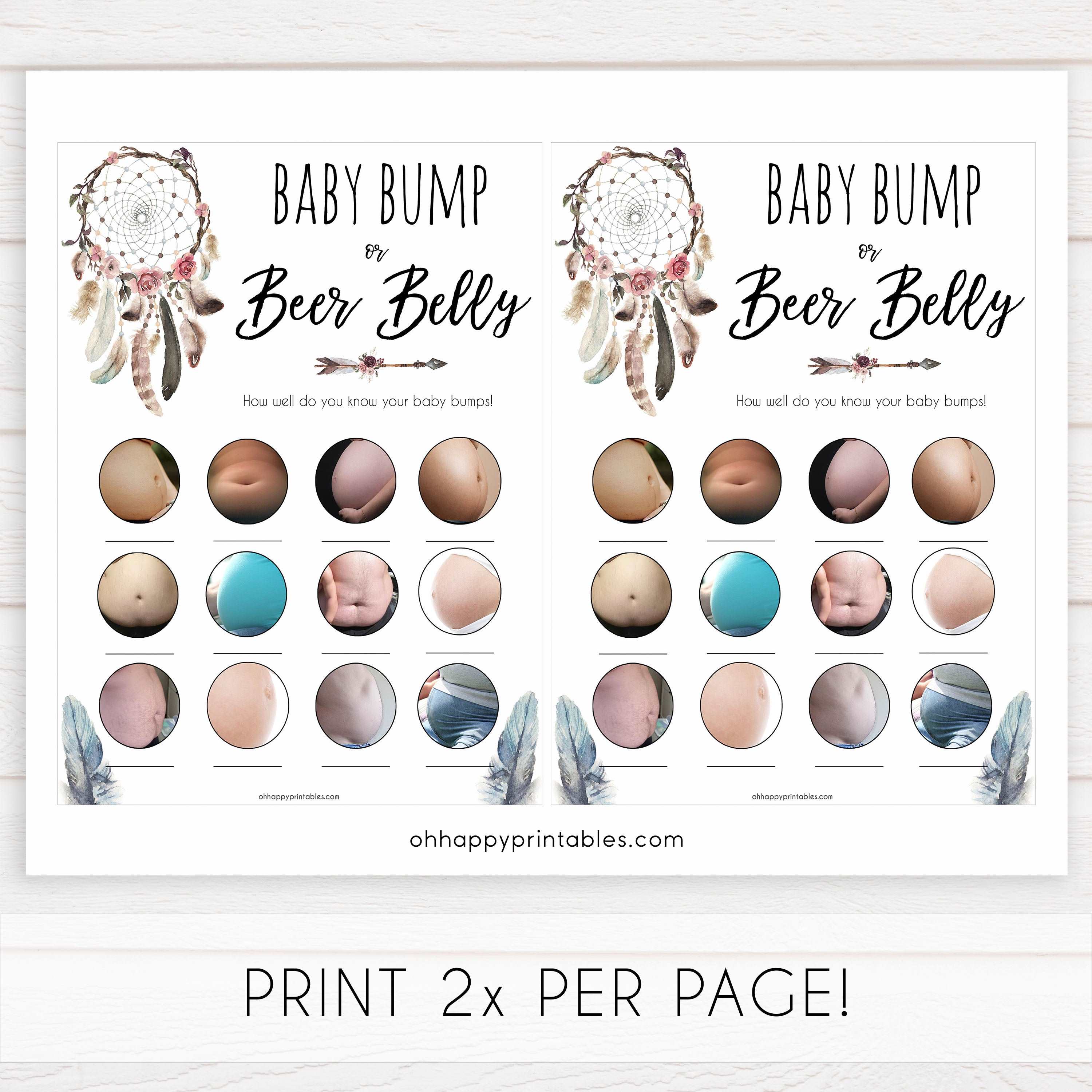 labor or porn and baby bump or beer belly game pack, Printable baby shower games, boho baby shower games, dreamcatcher baby games, fun baby shower games, top baby shower ideas