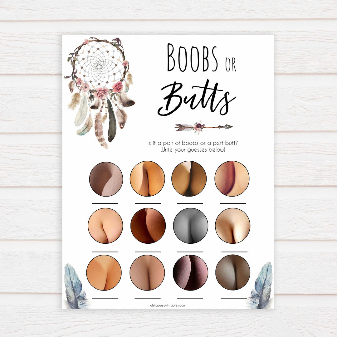 labor or porn, baby bump or beer belly, boobs or butts games, Printable baby shower games, boho baby shower games, dreamcatcher baby games, fun baby shower games, top baby shower ideas