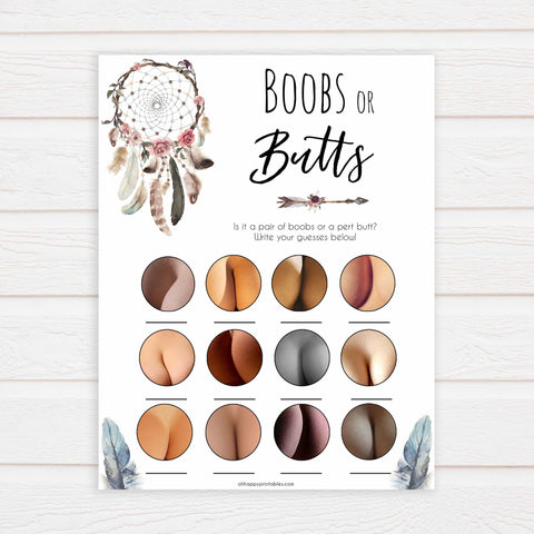 labor or porn, baby bump or beer belly, boobs or butts games, Printable baby shower games, boho baby shower games, dreamcatcher baby games, fun baby shower games, top baby shower ideas