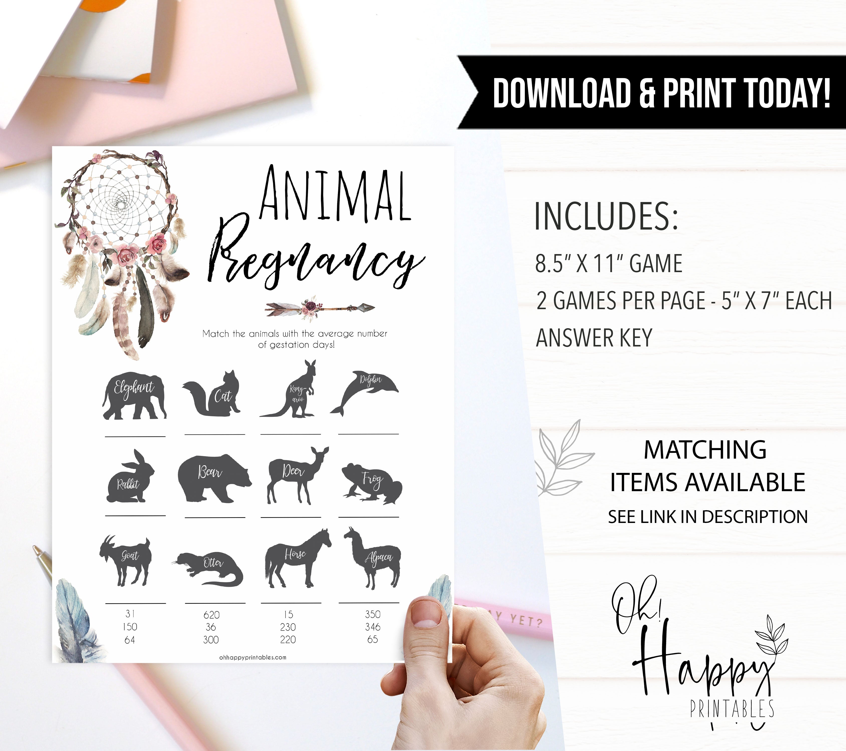 Boho baby games, animal pregnancy baby game, fun baby games, printable baby games, top 10 baby games, boho baby shower, baby games, hilarious baby games