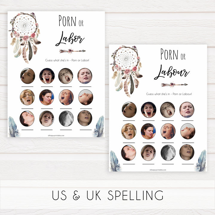 Boho baby games, 7 baby games bundle, fun baby games, printable baby games, top 10 baby games, boho baby shower, baby games, hilarious baby games