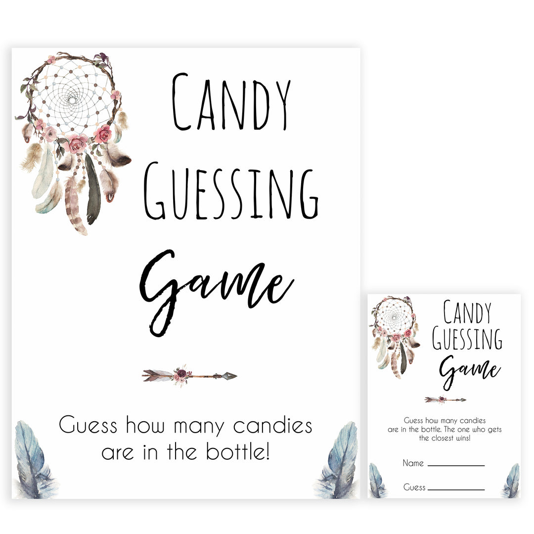 Boho baby games, candy guessing game baby game, fun baby games, printable baby games, top 10 baby games, boho baby shower, baby games, hilarious baby games