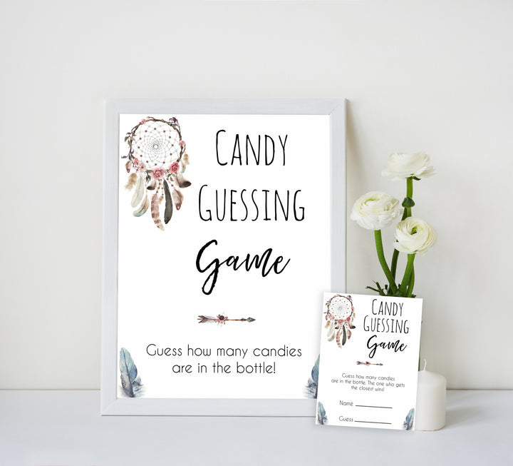 Boho baby games, candy guessing game baby game, fun baby games, printable baby games, top 10 baby games, boho baby shower, baby games, hilarious baby games