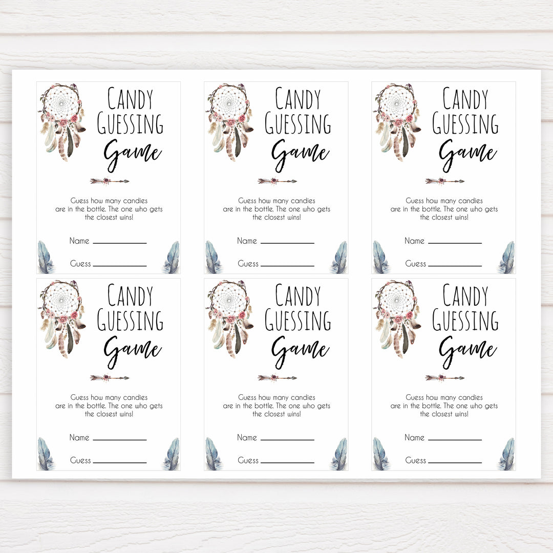 Boho baby games, candy guessing game baby game, fun baby games, printable baby games, top 10 baby games, boho baby shower, baby games, hilarious baby games