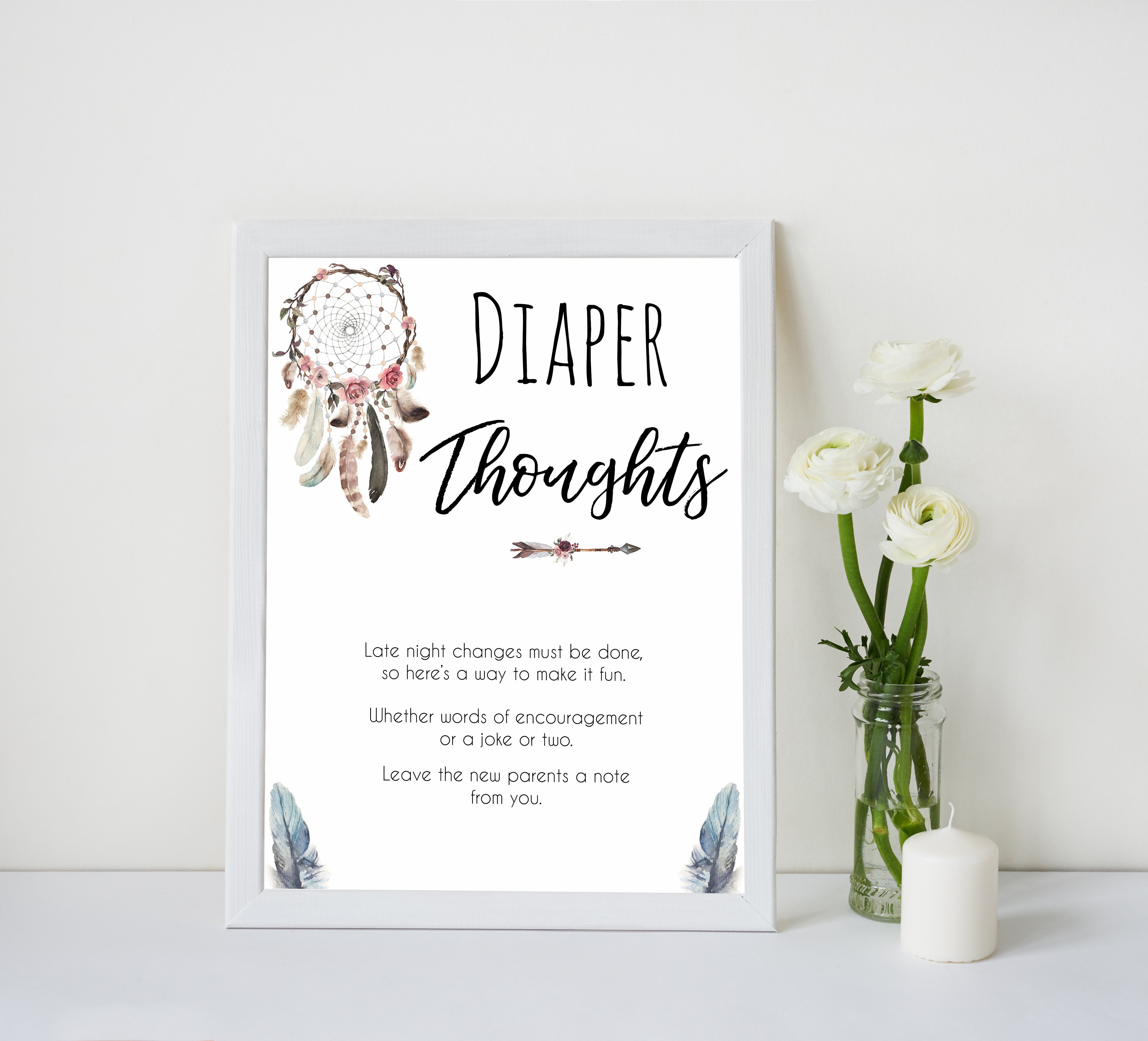 Boho baby games, diaper thoughts baby game, fun baby games, printable baby games, top 10 baby games, boho baby shower, baby games, hilarious baby games