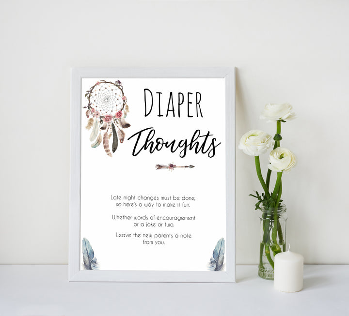 Boho baby games, diaper thoughts baby game, fun baby games, printable baby games, top 10 baby games, boho baby shower, baby games, hilarious baby games