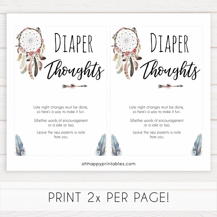 Boho baby games, diaper thoughts baby game, fun baby games, printable baby games, top 10 baby games, boho baby shower, baby games, hilarious baby games