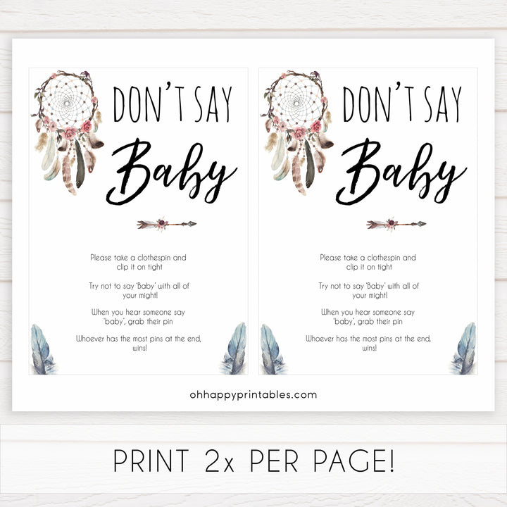 Boho baby games, dont say baby baby game, fun baby games, printable baby games, top 10 baby games, boho baby shower, baby games, hilarious baby games