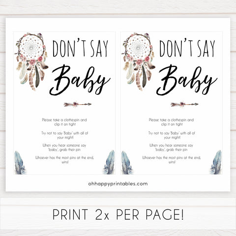 Boho baby games, dont say baby baby game, fun baby games, printable baby games, top 10 baby games, boho baby shower, baby games, hilarious baby games