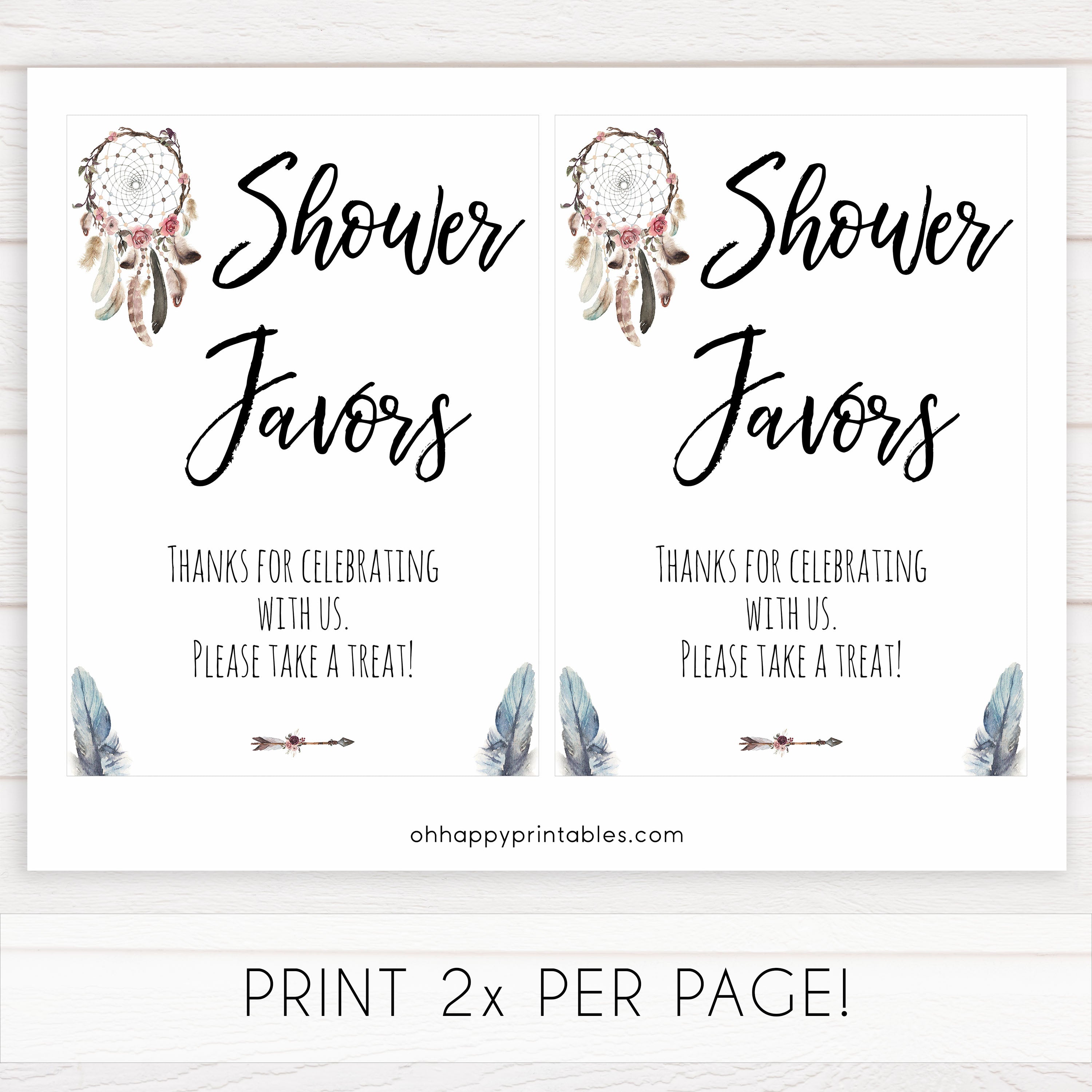 8 Baby Shower Table Signs - Boho Printable Baby Shower Signs –  OhHappyPrintables