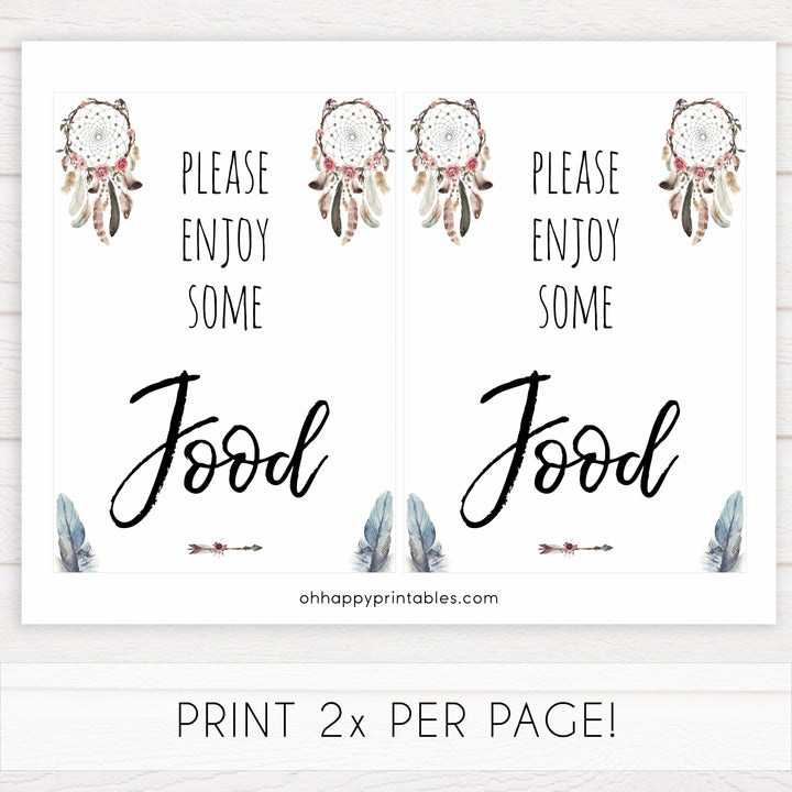 boho baby signs, food table sign, printable baby signs, boho baby decor, fun baby signs, baby shower signs, baby shower decor