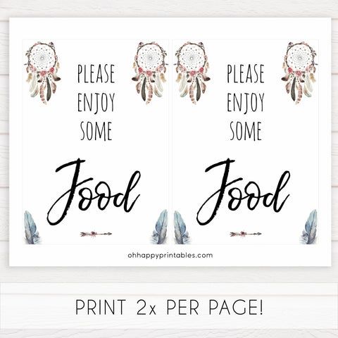 boho baby signs, food table sign, printable baby signs, boho baby decor, fun baby signs, baby shower signs, baby shower decor
