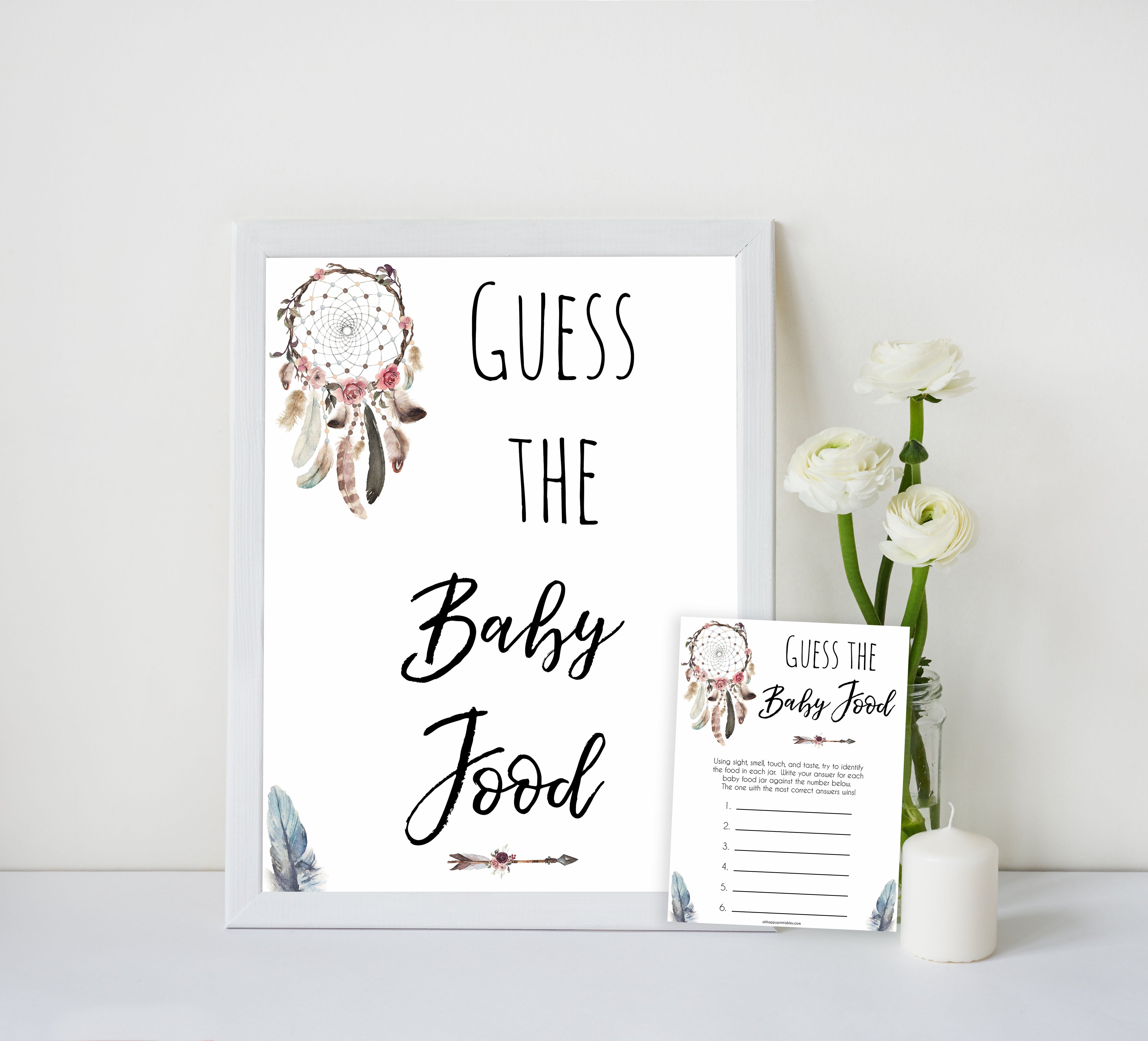 Boho baby games, guess the baby food baby game, fun baby games, printable baby games, top 10 baby games, boho baby shower, baby games, hilarious baby games