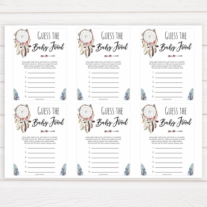 Boho baby games, guess the baby food baby game, fun baby games, printable baby games, top 10 baby games, boho baby shower, baby games, hilarious baby games