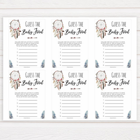 Boho baby games, guess the baby food baby game, fun baby games, printable baby games, top 10 baby games, boho baby shower, baby games, hilarious baby games