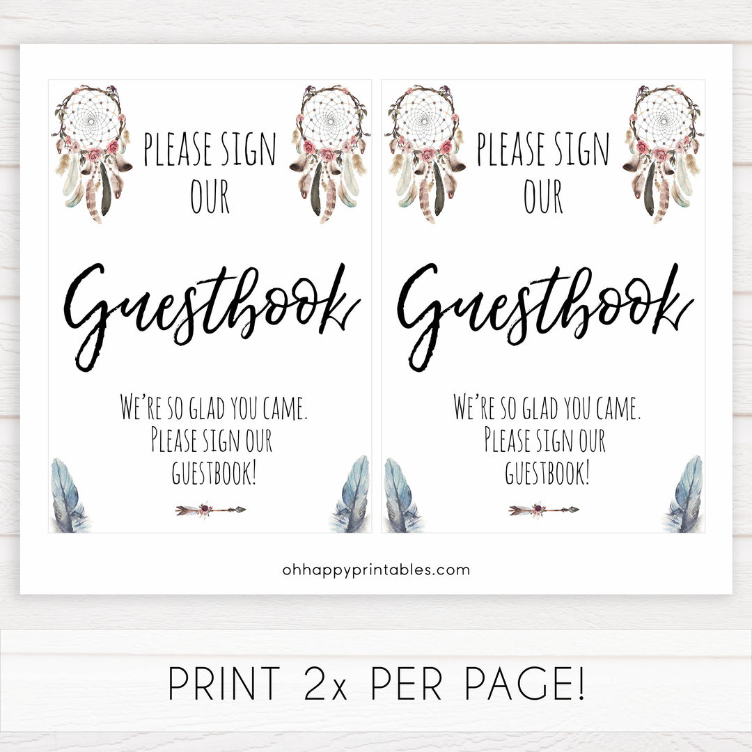 boho baby signs, guestbook baby signs, printable baby signs, boho baby decor, fun baby signs, baby shower signs, baby shower decor