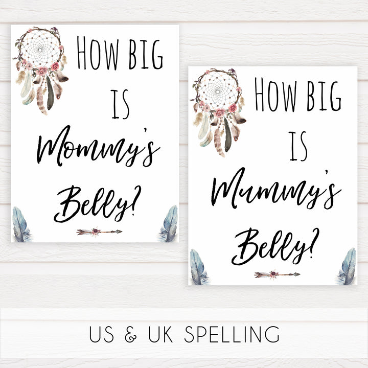 Boho baby games, how big is mommys belly baby game, fun baby games, printable baby games, top 10 baby games, boho baby shower, baby games, hilarious baby games