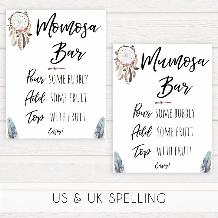 boho baby signs, momosa baby signs,, mumosa, mom-osa, mum-osa printable baby signs, boho baby decor, fun baby signs, baby shower signs, baby shower decor
