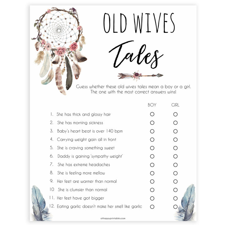 Boho baby games, old wives tales baby game, fun baby games, printable baby games, top 10 baby games, boho baby shower, baby games, hilarious baby games