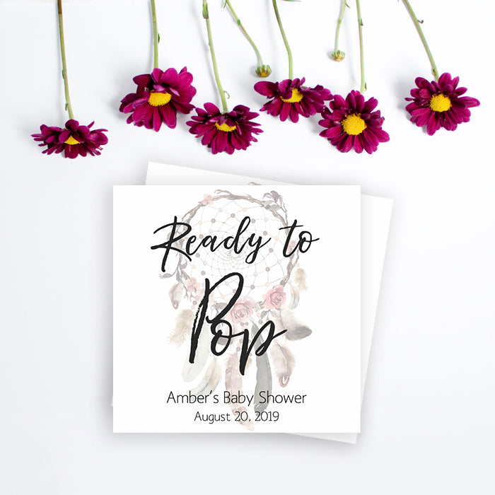 ready to pop tags, pop tags, Printable baby shower games, boho baby shower games, dreamcatcher baby games, fun baby shower games, top baby shower ideas