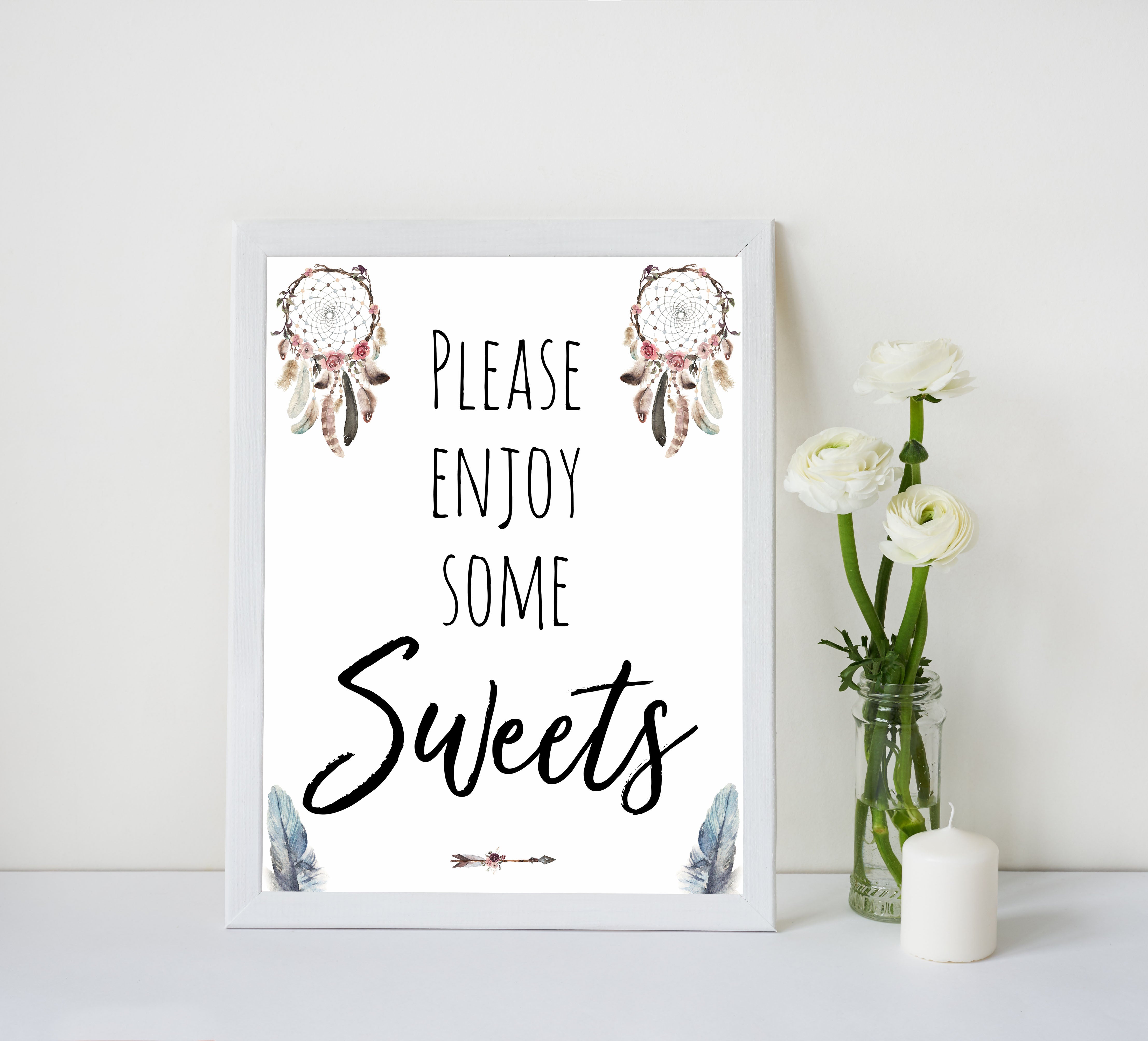 boho baby signs, 8 baby signs, printable baby signs, boho baby decor, fun baby signs, baby shower signs, baby shower decor