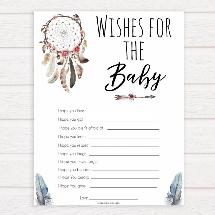 Boho baby games, wishes for the baby baby game, fun baby games, printable baby games, top 10 baby games, boho baby shower, baby games, hilarious baby games
