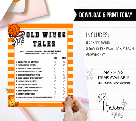 Old wives tales, baby wives tales, Printable baby shower games, basketball fun baby games, baby shower games, fun baby shower ideas, top baby shower ideas, basketball baby shower, basketball baby shower ideas