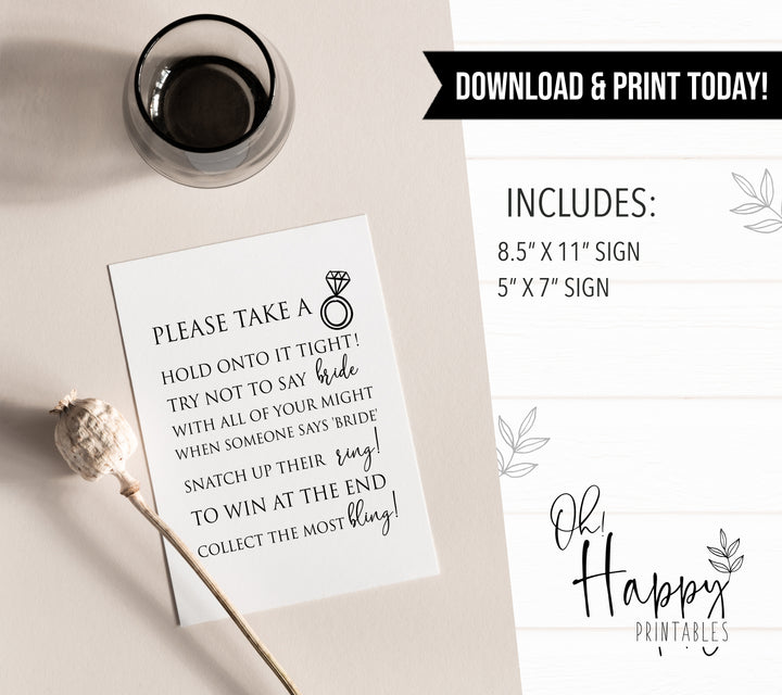 minimalist bridal shower games, please take a ring, bridal shower games bundle, printable bridal games, bridal shower games, how knows the bridal, top bridal shower games