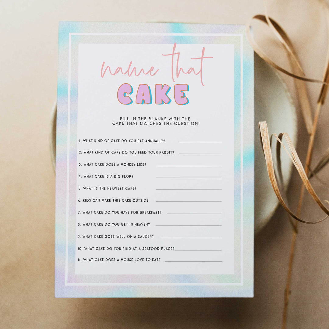 name that cake bridal game, Space cowgirl bridal shower games, printable bridal shower games, bridal games, bridal shower games, disco bridal games