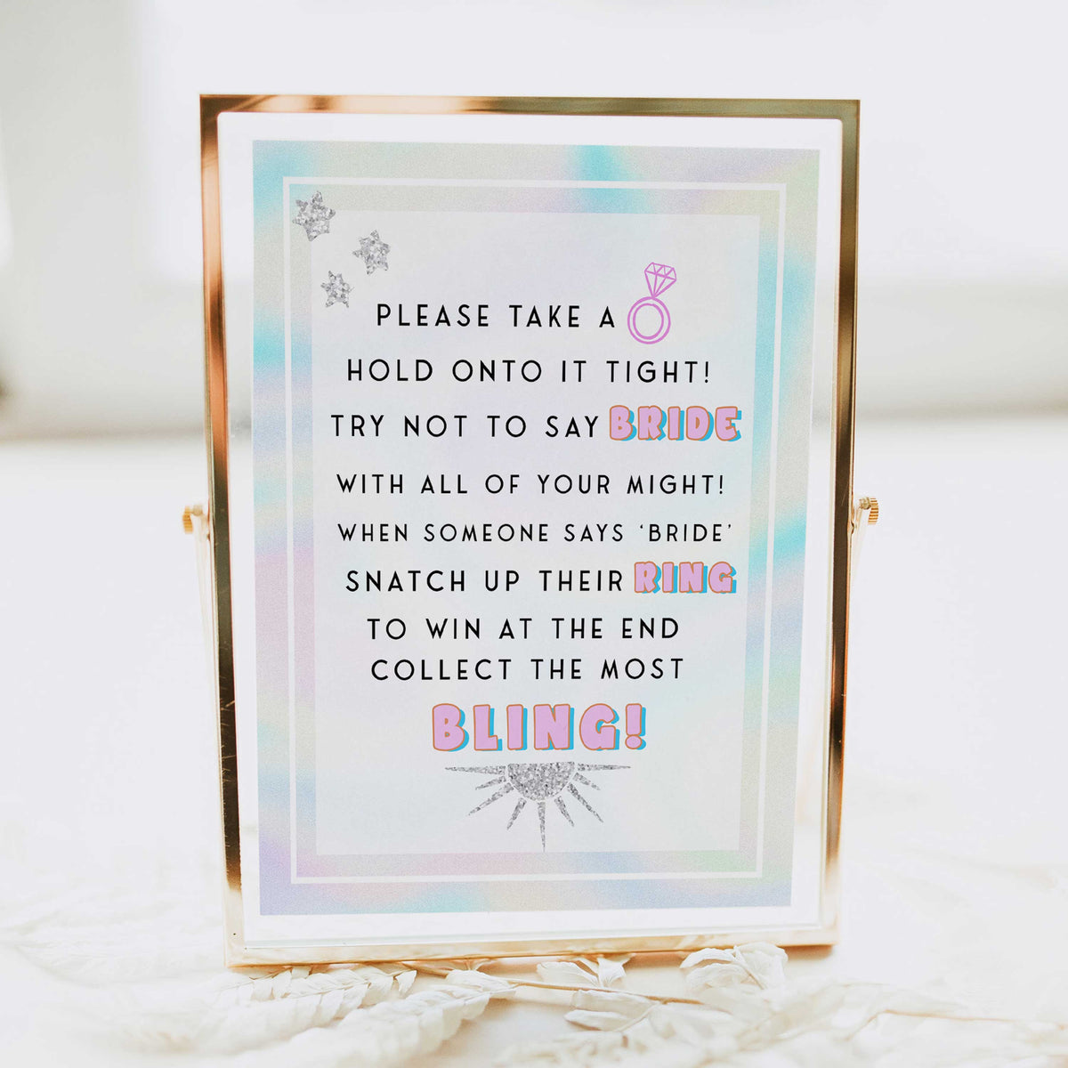 please take a ring game, Space cowgirl bridal shower games, printable bridal shower games, bridal games, bridal shower games, disco bridal games