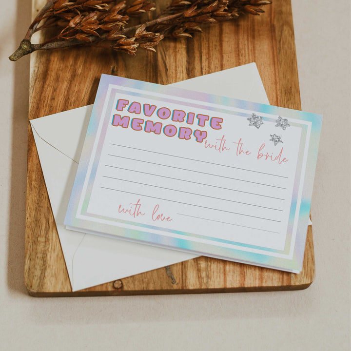 favorite memory with the bride, Space cowgirl bridal shower games, printable bridal shower games, bridal games, bridal shower games, disco bridal games