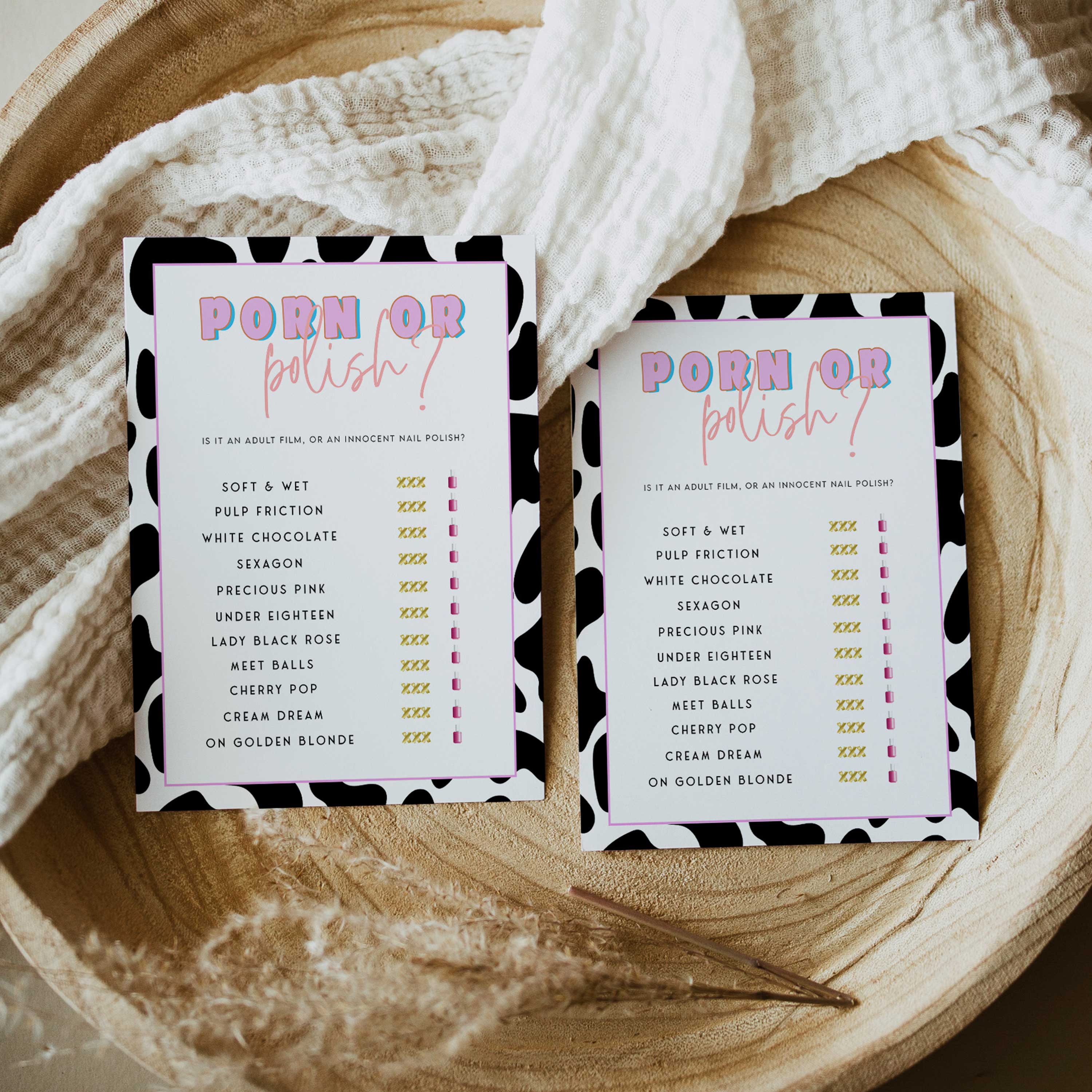 porn or polish game, Space cowgirl bachelorette party games, printable bachelorette party games, dirty hen party games, adult party games, disco bachelorette games