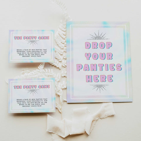 drop your panties game, Space cowgirl bridal shower games, printable bridal shower games, bridal games, bridal shower games, disco bridal games